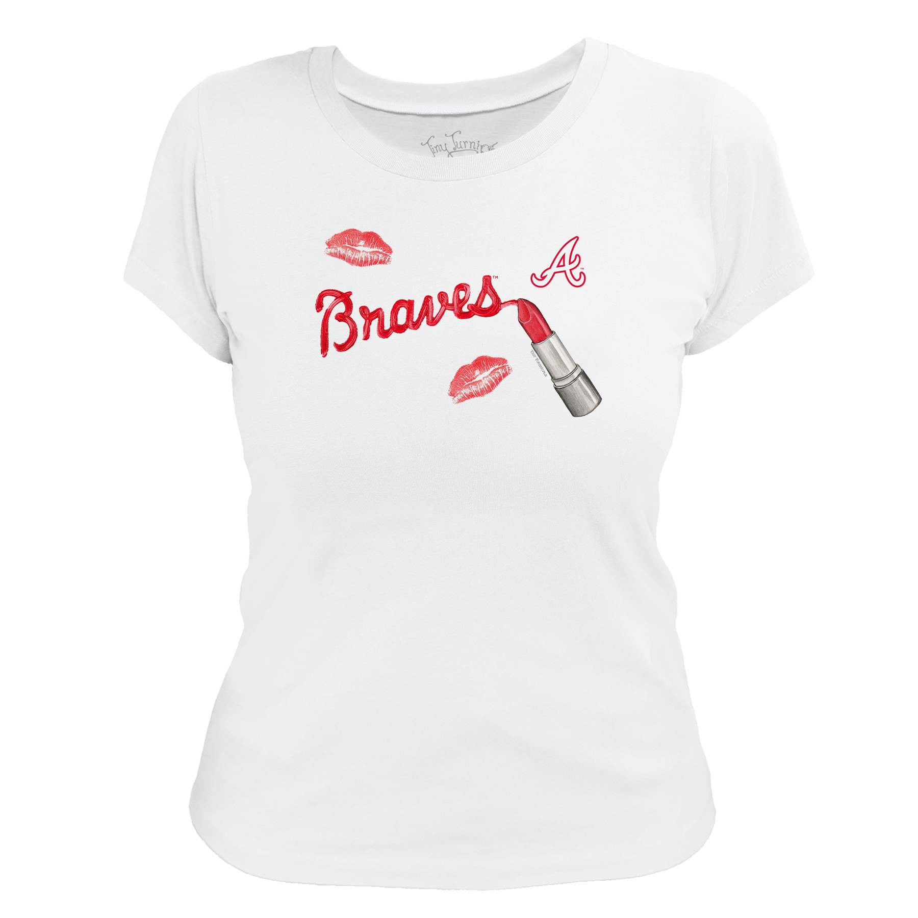 Atlanta Braves Lipstick Women's Tee Shirt - Tiny Turnip