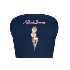Atlanta Braves Triple Scoop Crop Tube Top