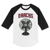 Arizona Diamondbacks Fan 3/4 Black Sleeve Raglan