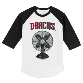 Arizona Diamondbacks Fan 3/4 Black Sleeve Raglan