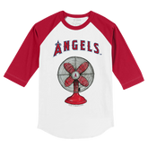 Los Angeles Angels Fan 3/4 Red Sleeve Raglan