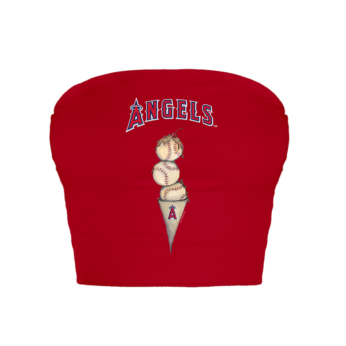 Los Angeles Angels Triple Scoop Crop Tube Top