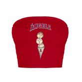 Los Angeles Angels Triple Scoop Crop Tube Top