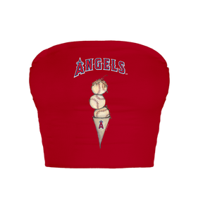 Los Angeles Angels Triple Scoop Crop Tube Top
