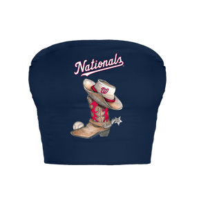 Washington Nationals Cowboy Boot Crop Tube Top