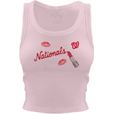 Washington Nationals Lipstick Crop Tank - Tiny Turnip