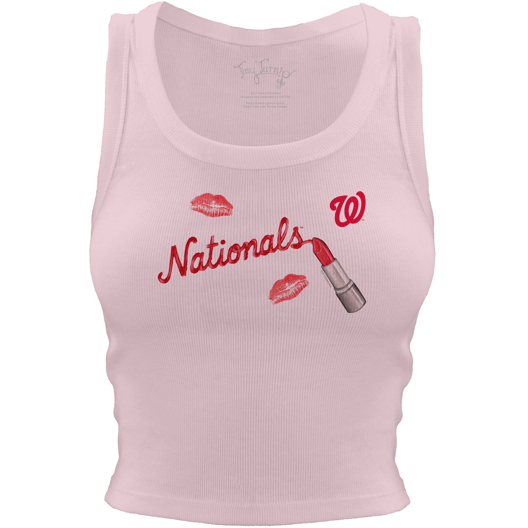 Washington Nationals Lipstick Crop Tank - Tiny Turnip