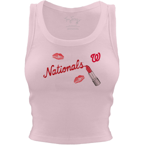 Washington Nationals Lipstick Crop Tank - Tiny Turnip