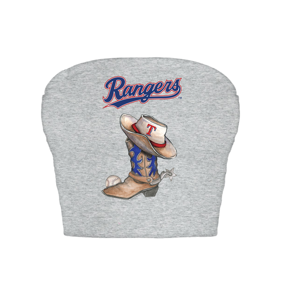 Texas Rangers Cowboy Boot Crop Tube Top