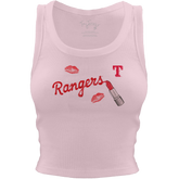 Texas Rangers Lipstick Crop Tank - Tiny Turnip