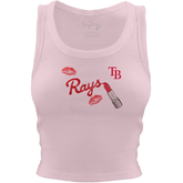 Tampa Bay Rays Lipstick Crop Tank - Tiny Turnip