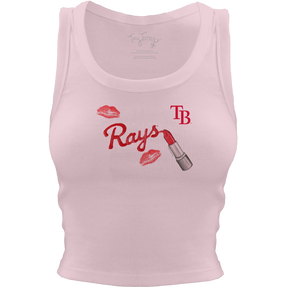 Tampa Bay Rays Lipstick Crop Tank - Tiny Turnip