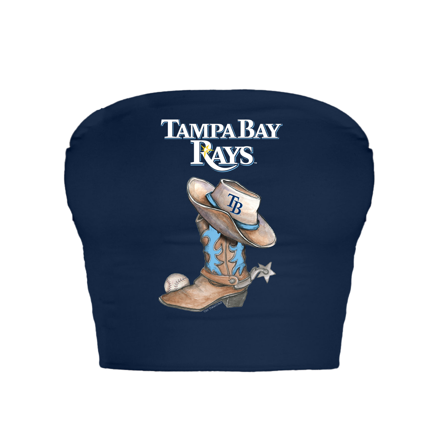 Tampa Bay Rays Cowboy Boot Crop Tube Top