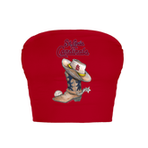 St. Louis Cardinals Cowboy Boot Crop Tube Top