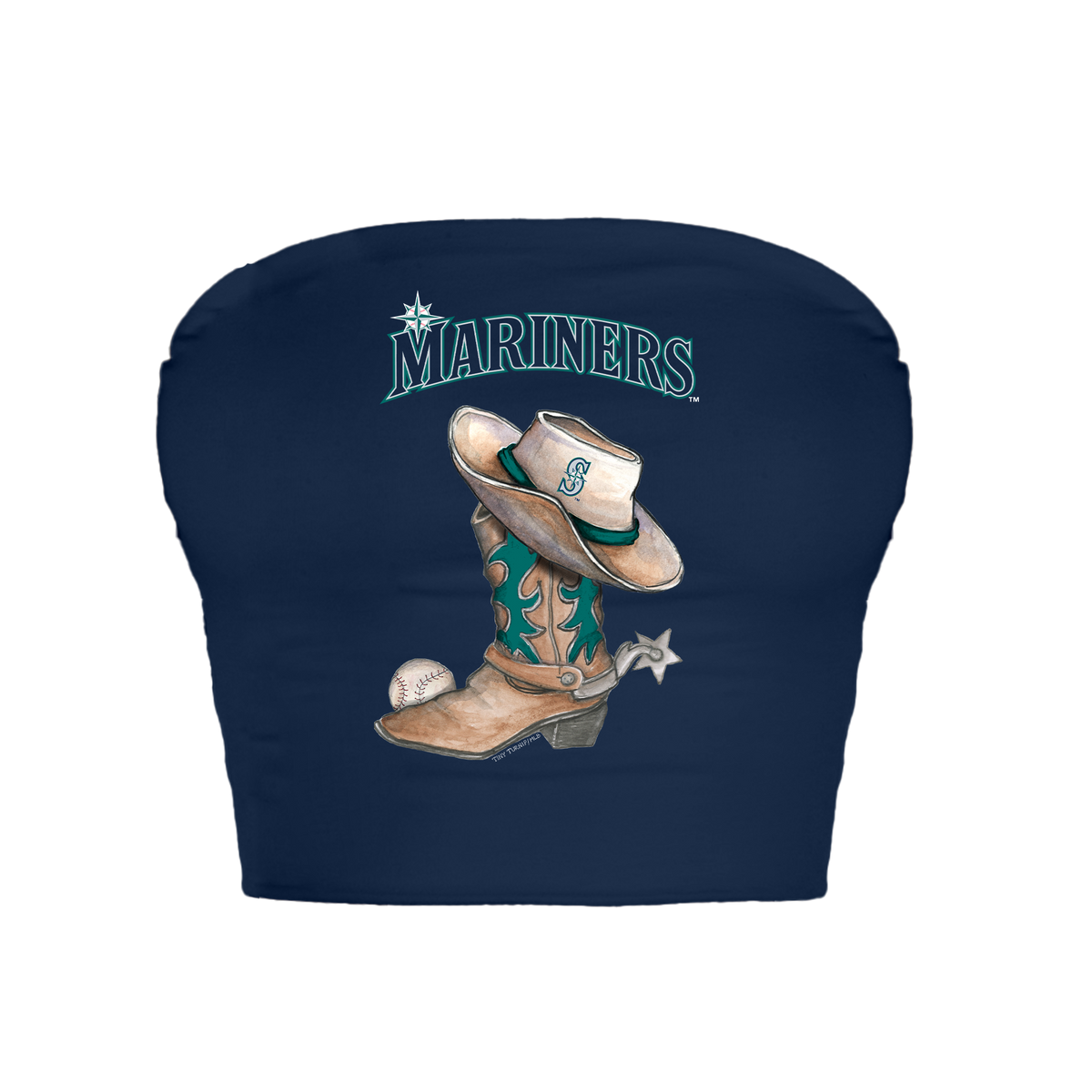 Seattle Mariners Cowboy Boot Crop Tube Top