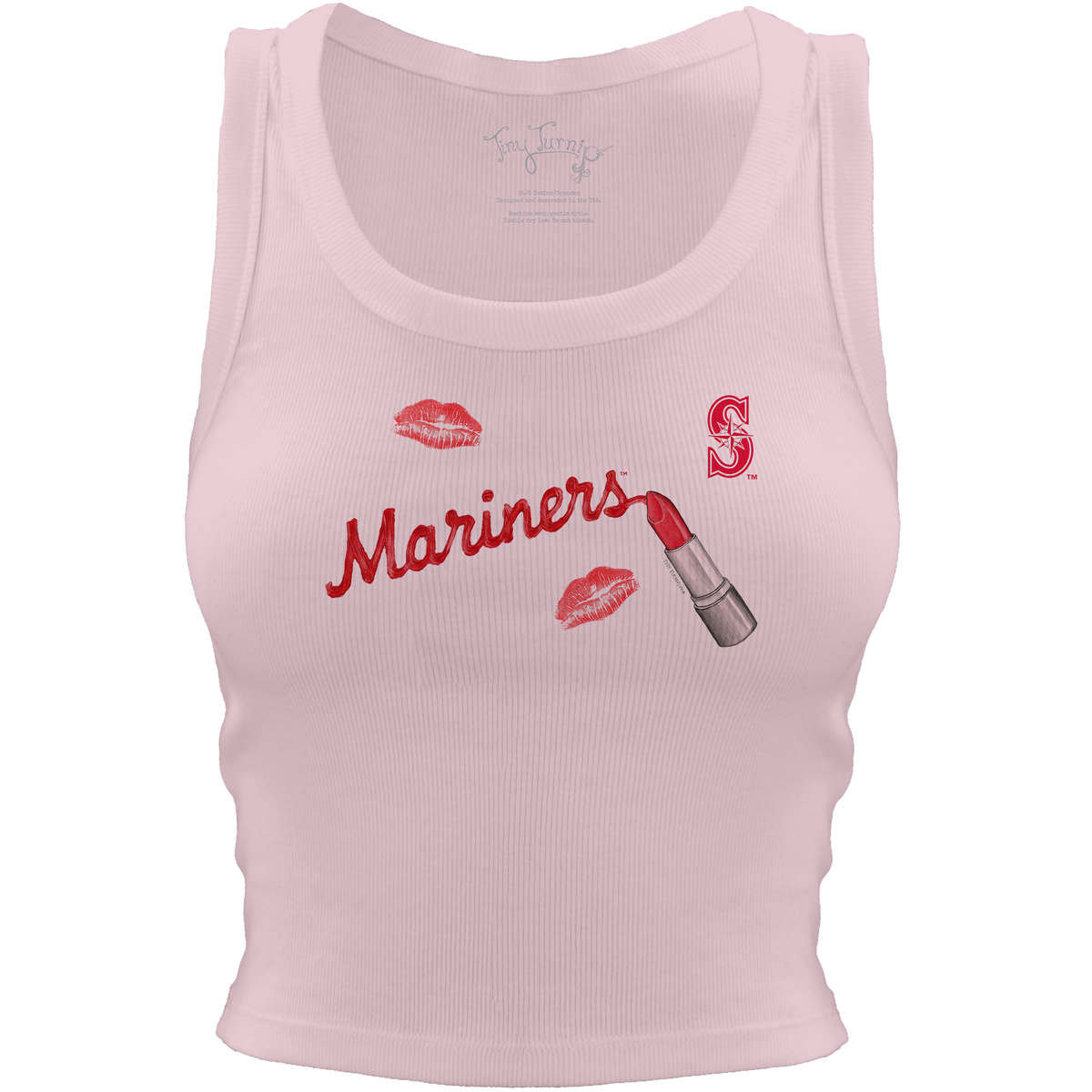 Seattle Mariners Lipstick Crop Tank - Tiny Turnip