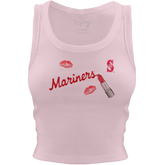 Seattle Mariners Lipstick Crop Tank - Tiny Turnip