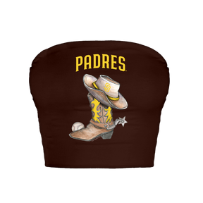 San Diego Padres Cowboy Boot Crop Tube Top