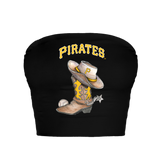 Pittsburgh Pirates Cowboy Boot Crop Tube Top
