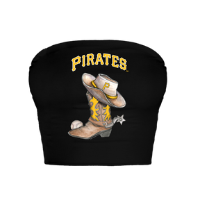 Pittsburgh Pirates Cowboy Boot Crop Tube Top