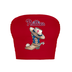 Philadelphia Phillies Cowboy Boot Crop Tube Top