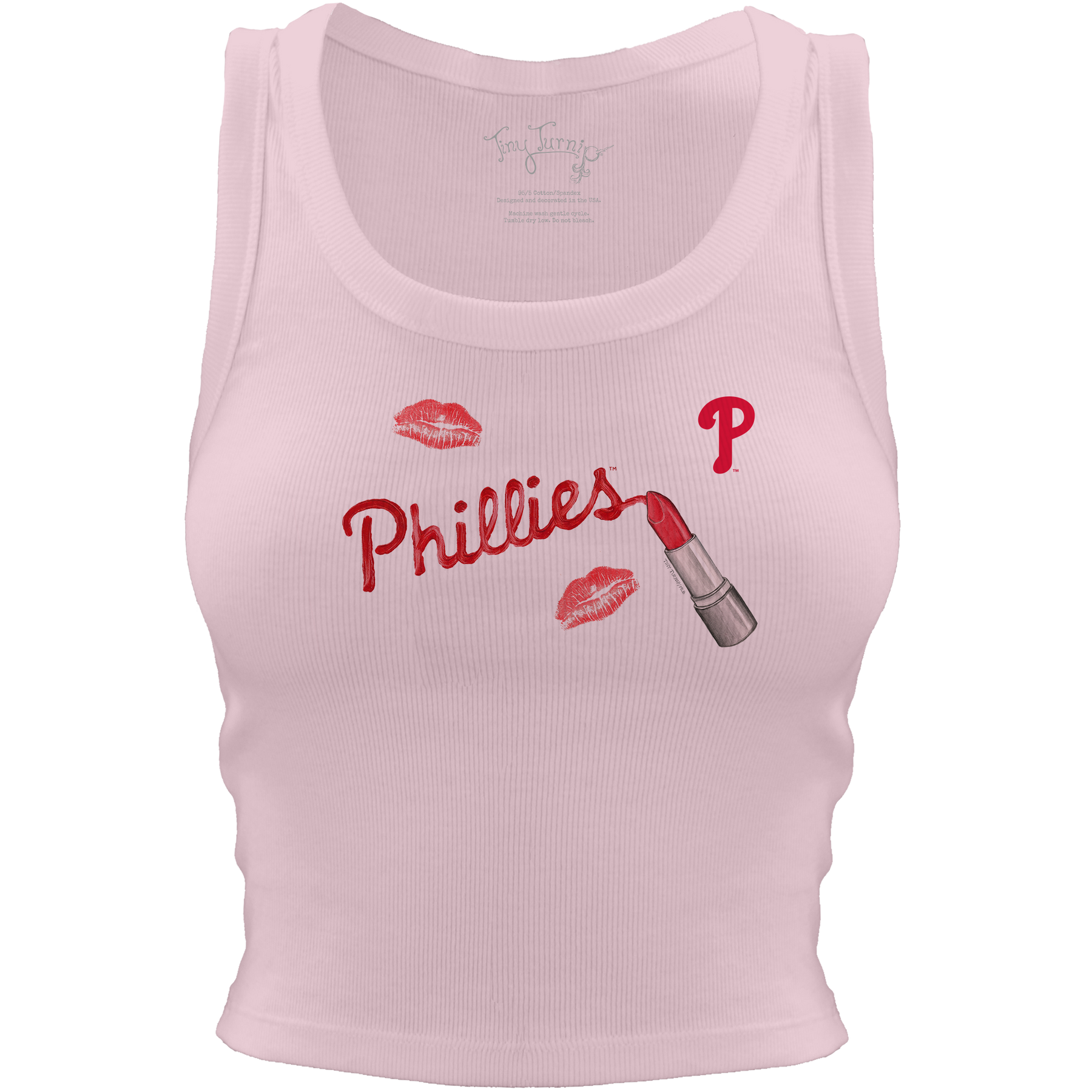 Philadelphia Phillies Lipstick Crop Tank - Tiny Turnip