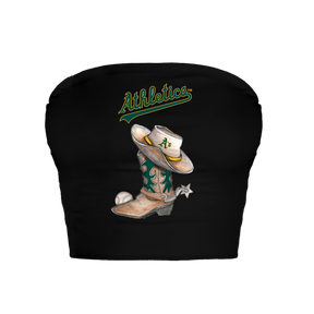 Oakland Athletics Cowboy Boot Crop Tube Top