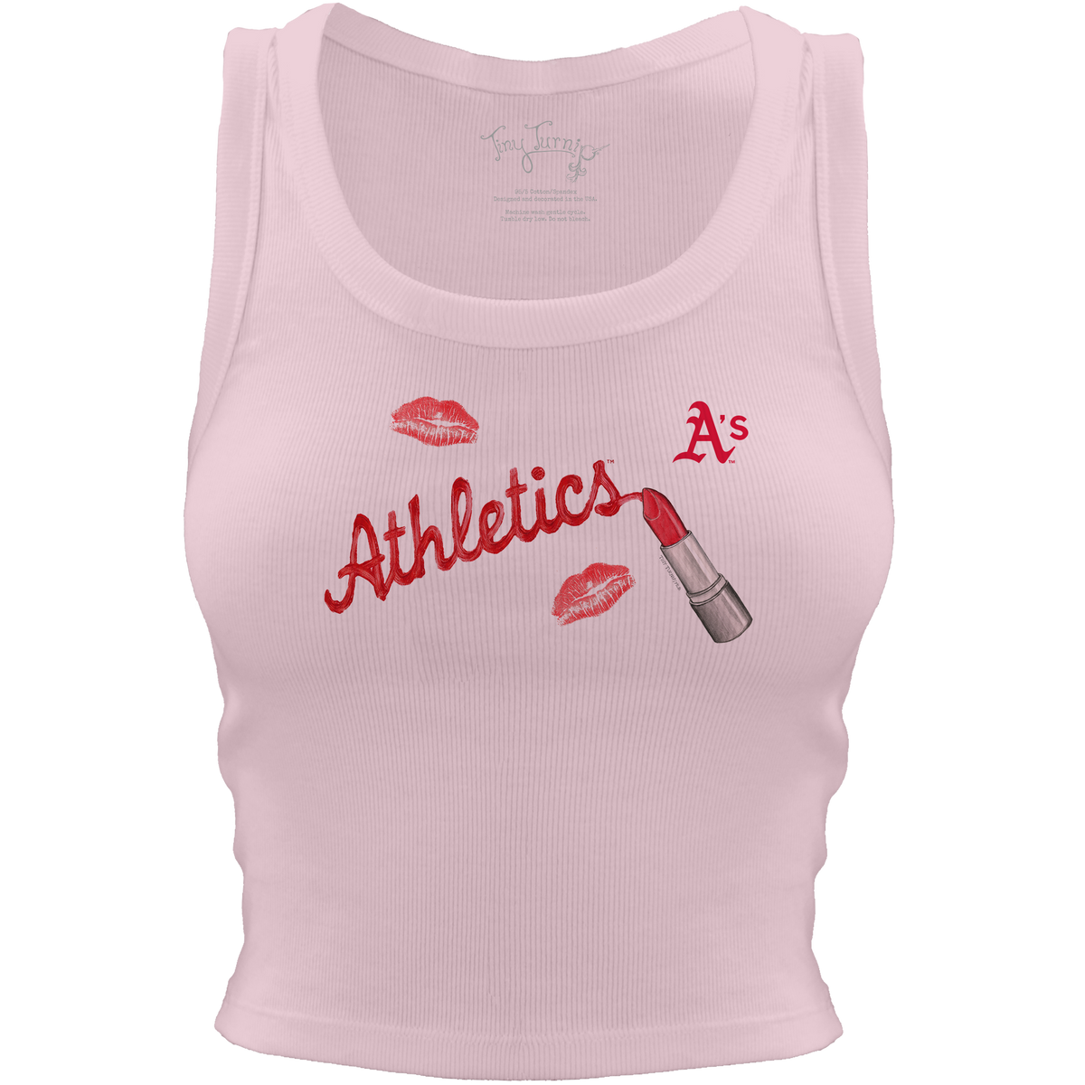 Oakland Athletics Lipstick Crop Tank - Tiny Turnip
