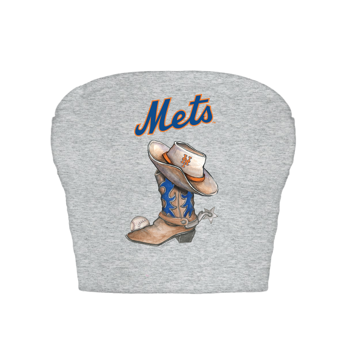 New York Mets Cowboy Boot Crop Tube Top