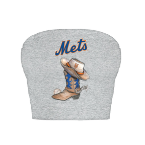 New York Mets Cowboy Boot Crop Tube Top