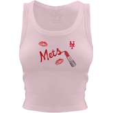 New York Mets Lipstick Crop Tank - Tiny Turnip