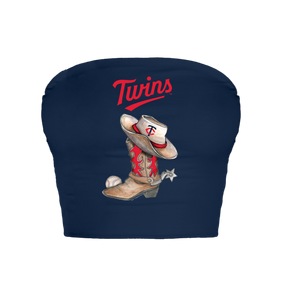 Minnesota Twins Cowboy Boot Crop Tube Top