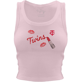 Minnesota Twins Lipstick Crop Tank - Tiny Turnip
