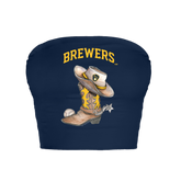 Milwaukee Brewers Cowboy Boot Crop Tube Top