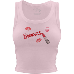 Milwaukee Brewers Lipstick Crop Tank - Tiny Turnip