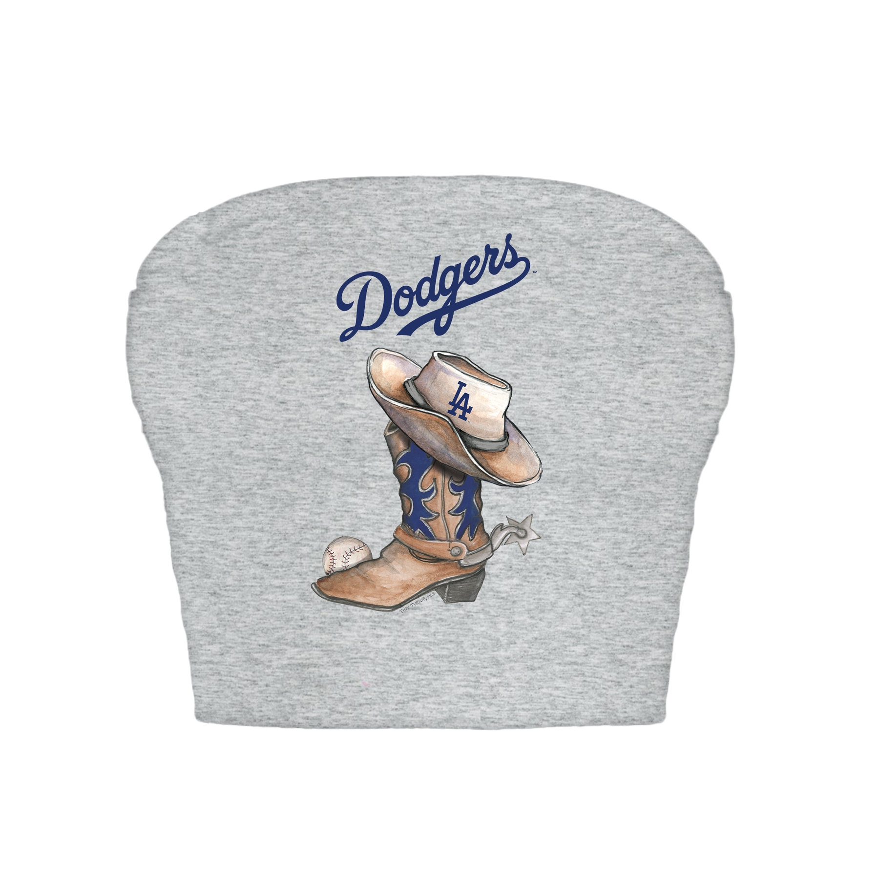 Los Angeles Dodgers Cowboy Boot Crop Tube Top