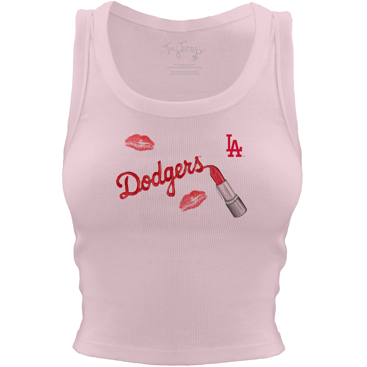 Los Angeles Dodgers Lipstick Crop Tank - Tiny Turnip