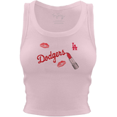 Los Angeles Dodgers Lipstick Crop Tank - Tiny Turnip