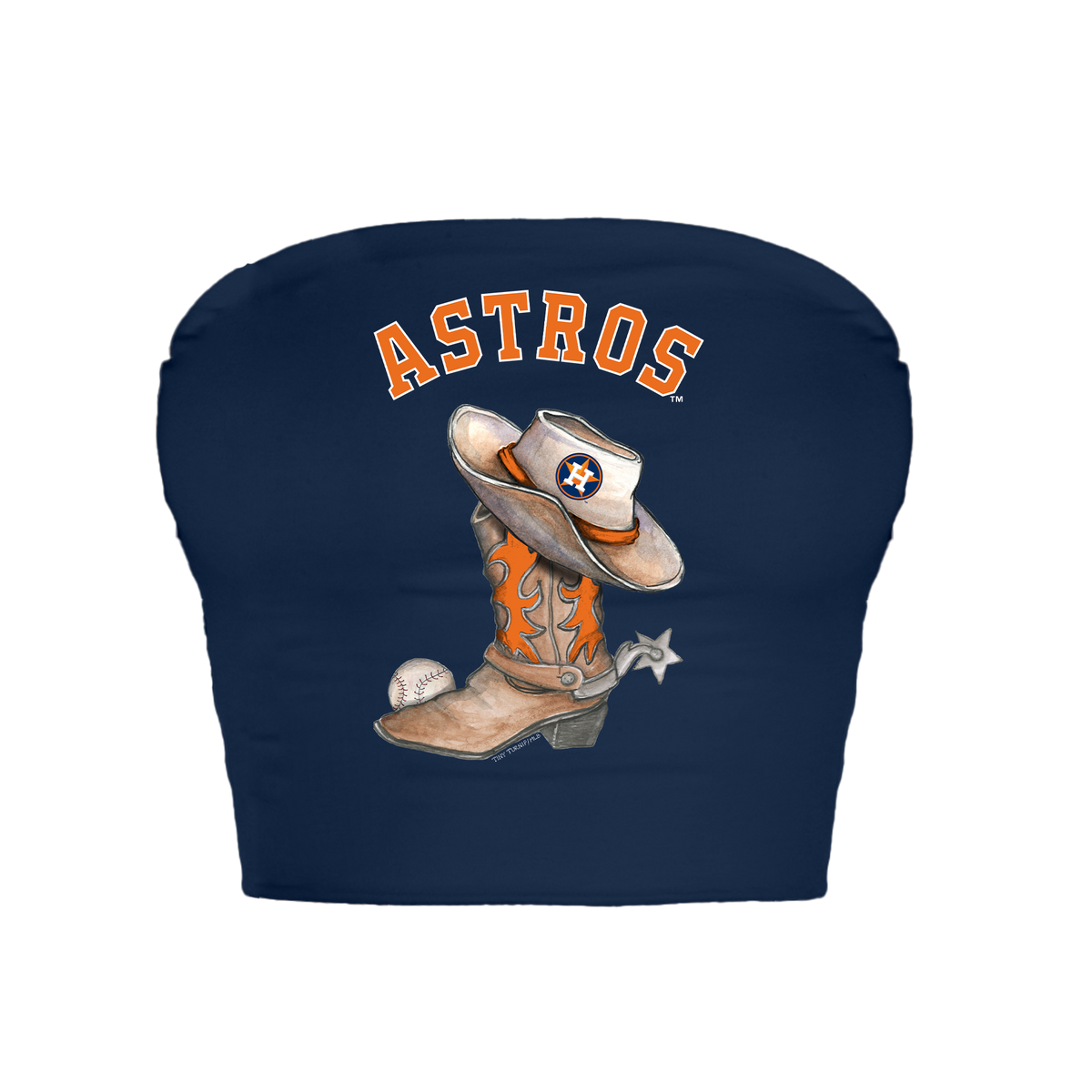 Houston Astros Cowboy Boot Crop Tube Top