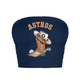 Houston Astros Cowboy Boot Crop Tube Top