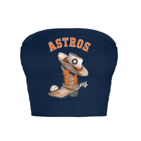 Houston Astros Cowboy Boot Crop Tube Top