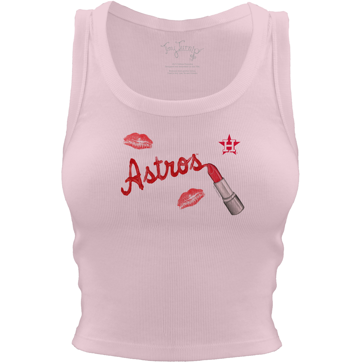 Houston Astros Lipstick Crop Tank - Tiny Turnip