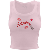 Houston Astros Lipstick Crop Tank - Tiny Turnip