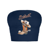 Detroit Tigers Cowboy Boot Crop Tube Top