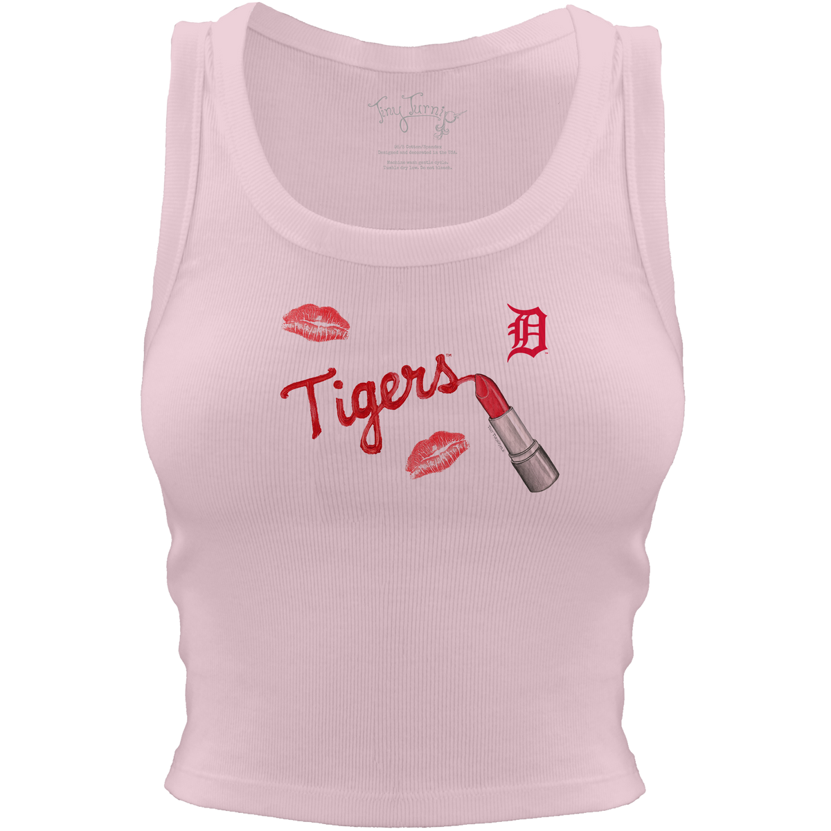 Detroit Tigers Lipstick Crop Tank - Tiny Turnip