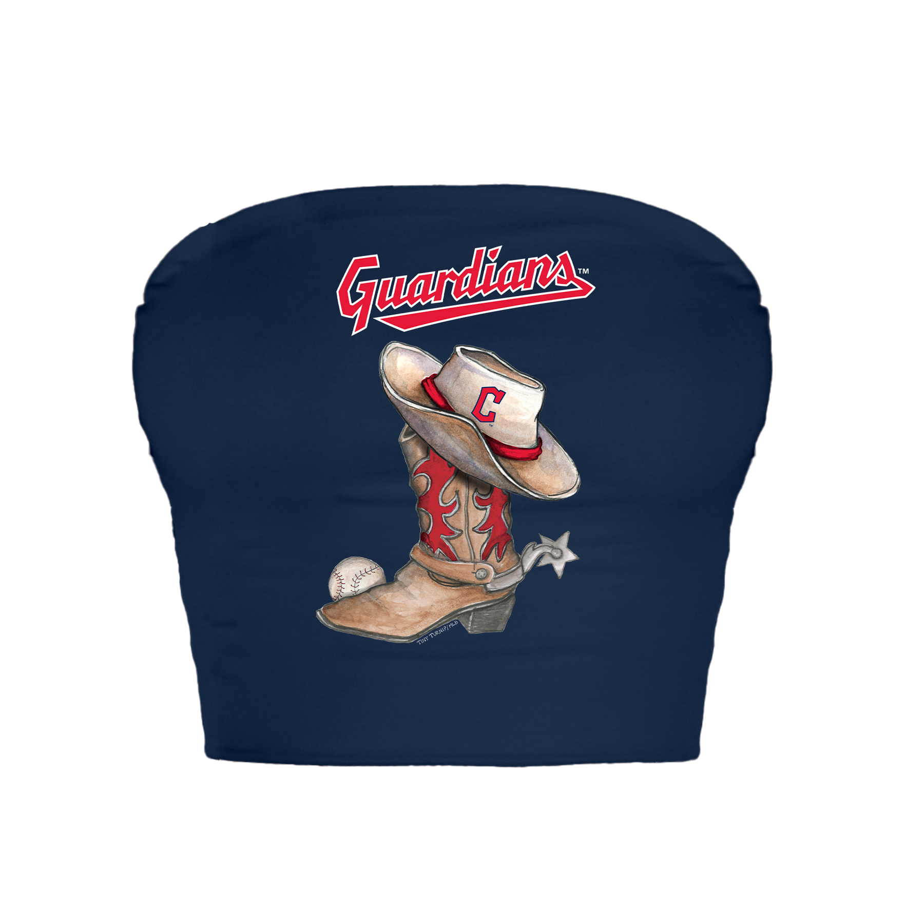 Cleveland Guardians Cowboy Boot Crop Tube Top