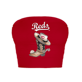 Cincinnati Reds Cowboy Boot Crop Tube Top