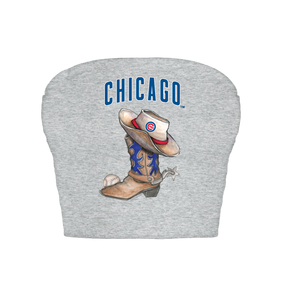 Chicago Cubs Cowboy Boot Crop Tube Top