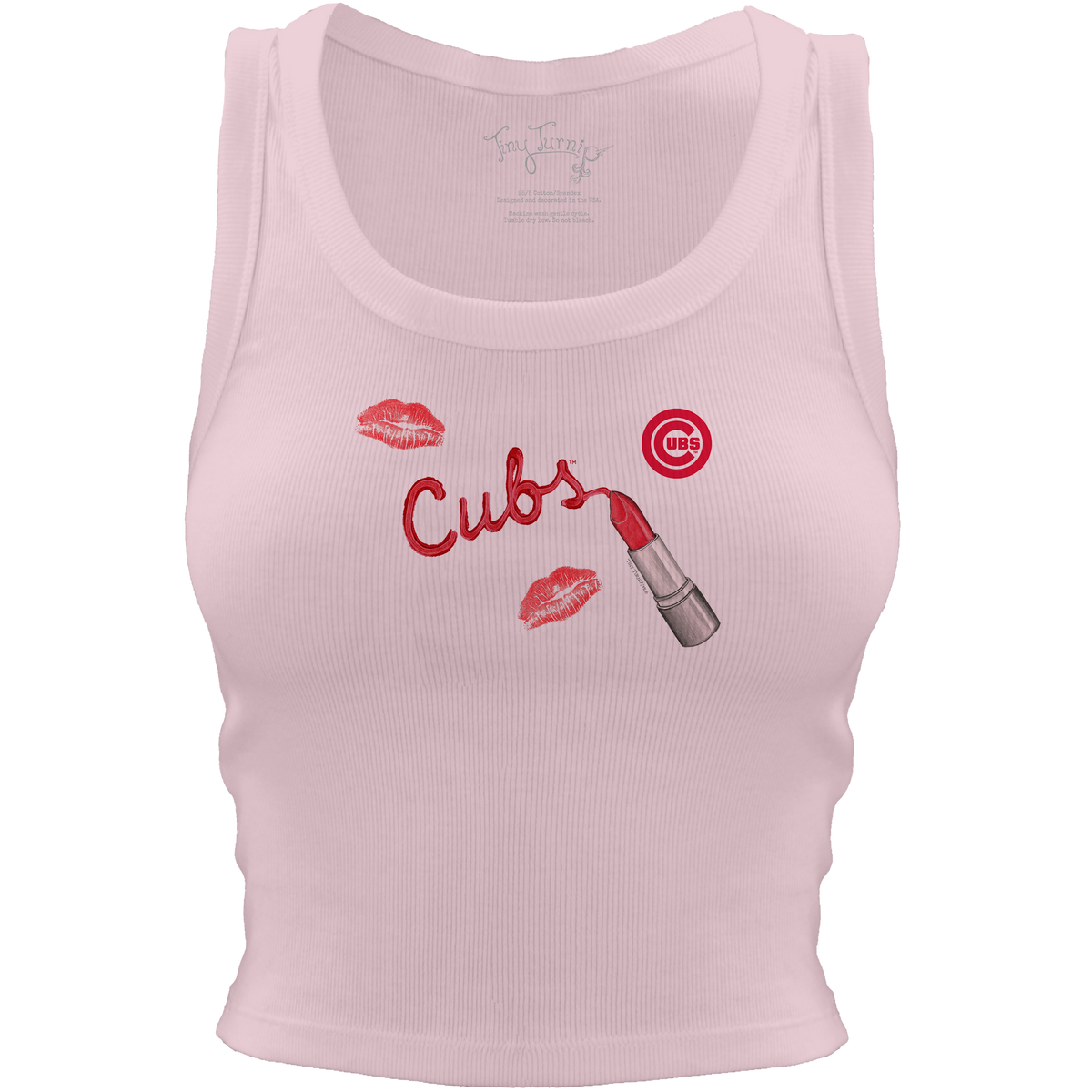 Chicago Cubs Lipstick Crop Tank - Tiny Turnip