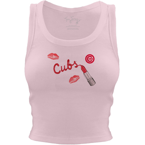Chicago Cubs Lipstick Crop Tank - Tiny Turnip